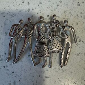 Laurel Burch Tribal Figurine Brooch